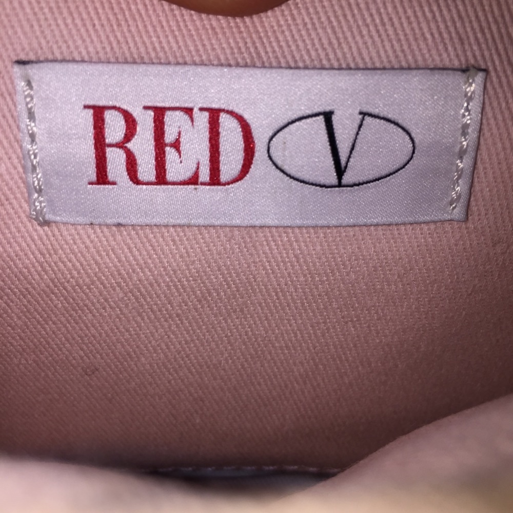 nwt auth (RED) VALENTINO navy/white POLKA DOT BOW - Picture 5 of 8